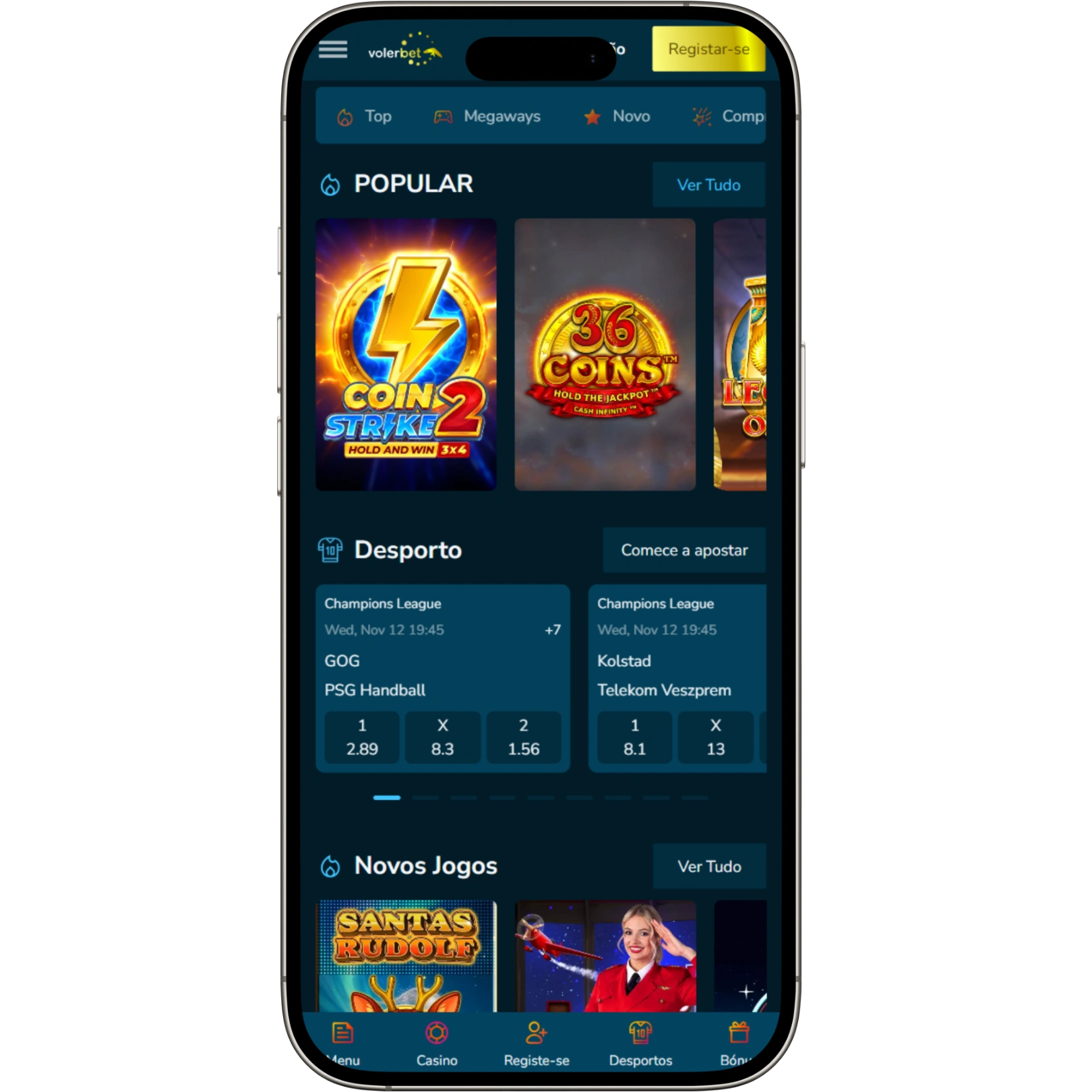 VolerBet: Aplicativo Móvel e Experiência do Usuário