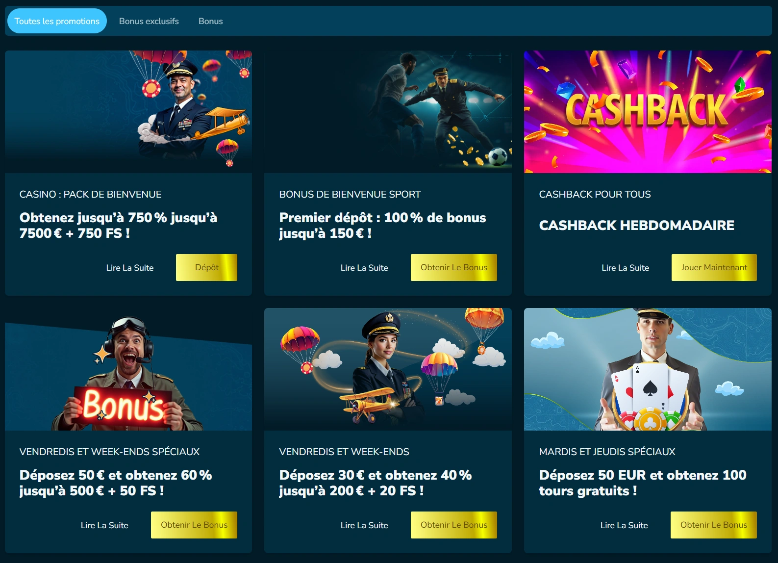 Bons et Promotions de VolerBet Casino