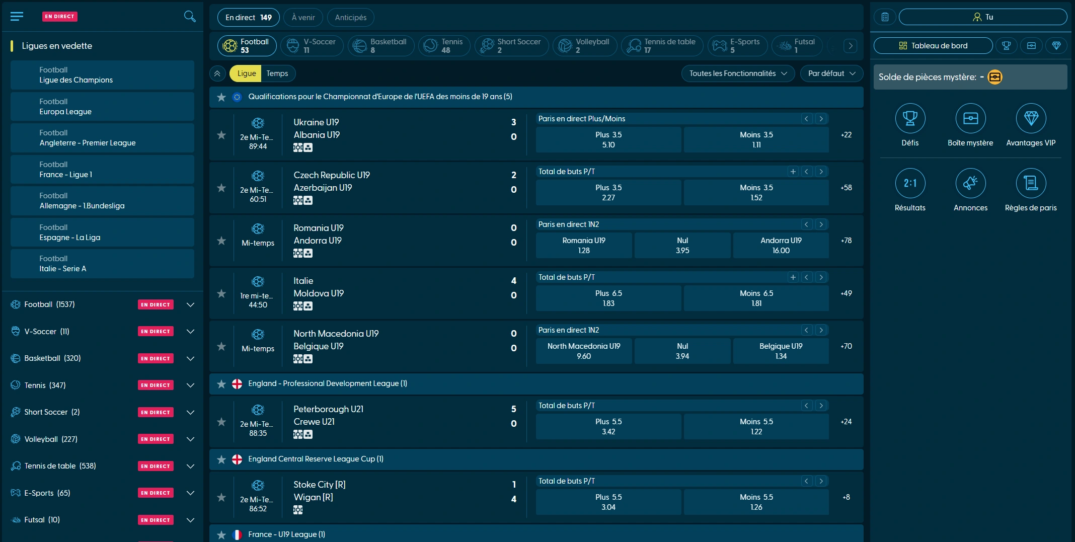 Paris Sportifs VolerBet Casino
