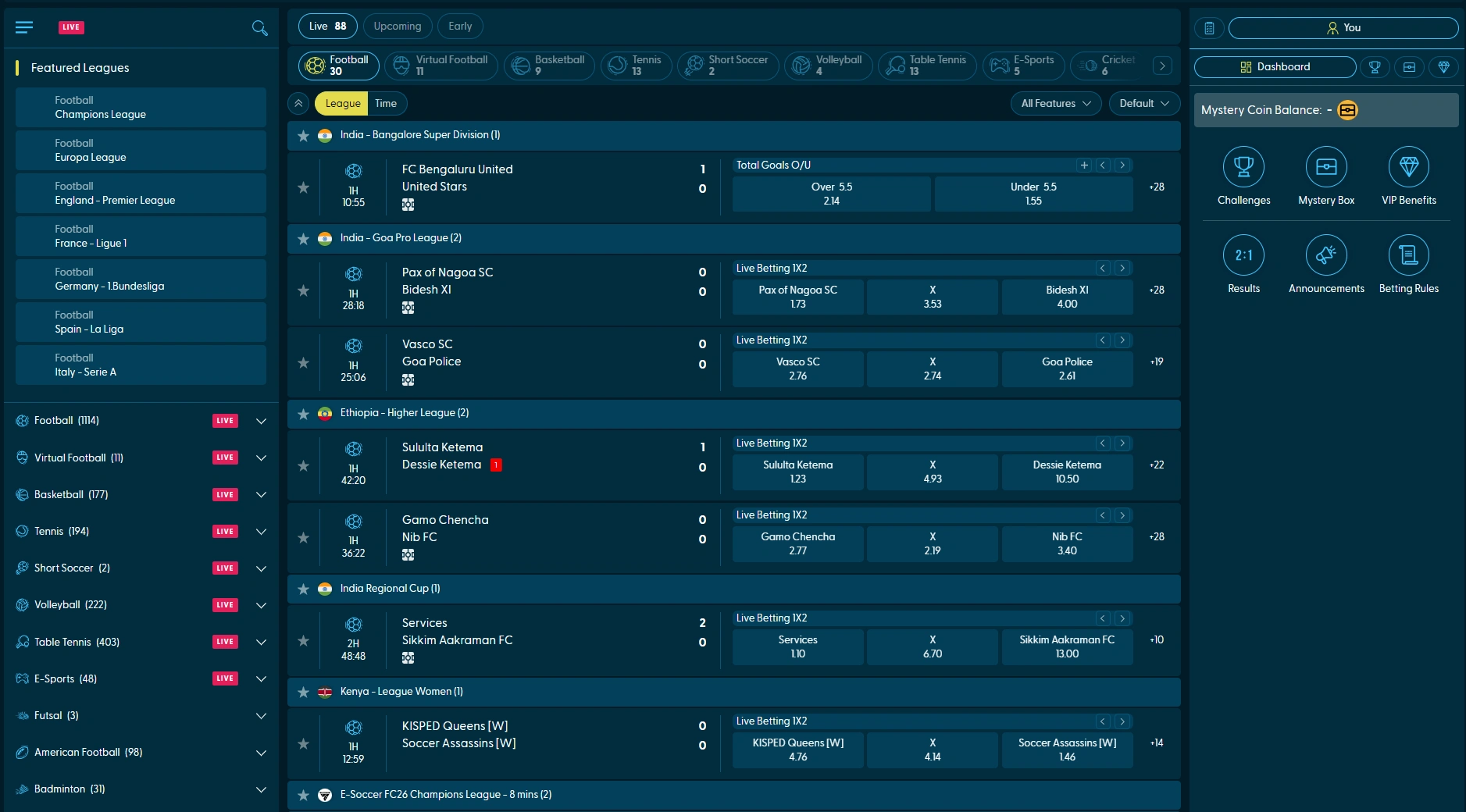 VolerBet Casino Sportweddenschappen